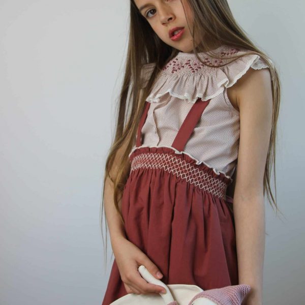 Falda básica color ladrillo