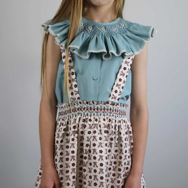 Falda básica floral retro