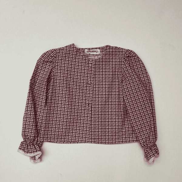 Camisa Cosette manga larga estampado a cuadros