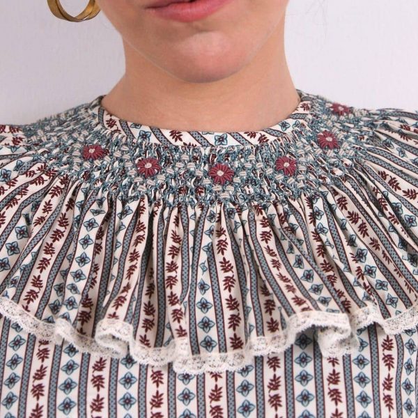 Cuello María estampado a rayas C002 adulto