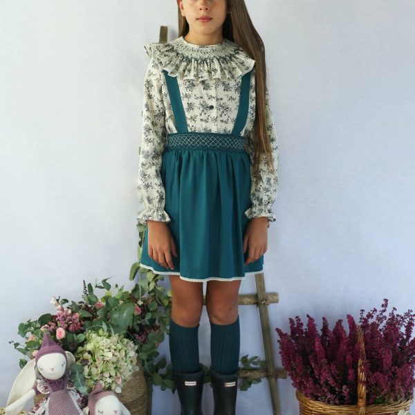 Falda Penélope C003 azul petróleo