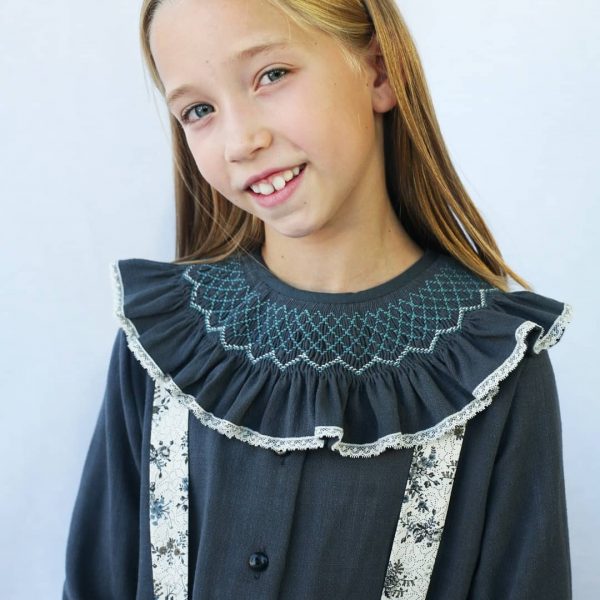 Cuello María niña negro antracita