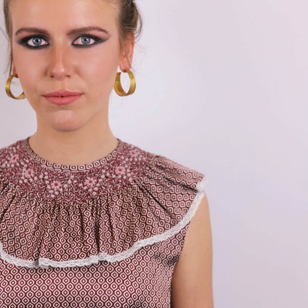 Blusa Amelie C002 estampado retro C002