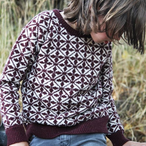 Jersey jacquard vino