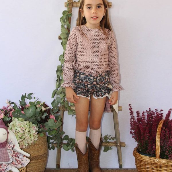 Pololo estampado floral C003 y estampado retro C003