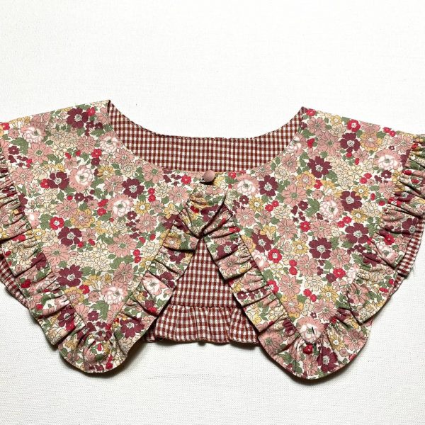 Cuello Daniella reversible Liberty rosa y vichy caldero ADULTO