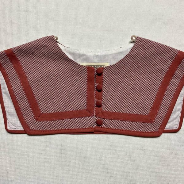 Cuello niña cuadrado marinero estampado vichy