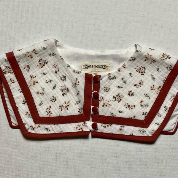 Cuello niña cuadrado marinero estampado floral romántico