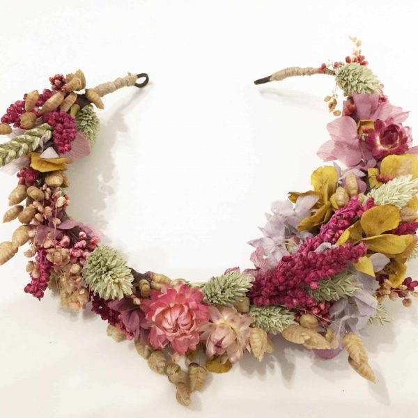 Corona de flor preservada personalizadas en los tonos que se desee