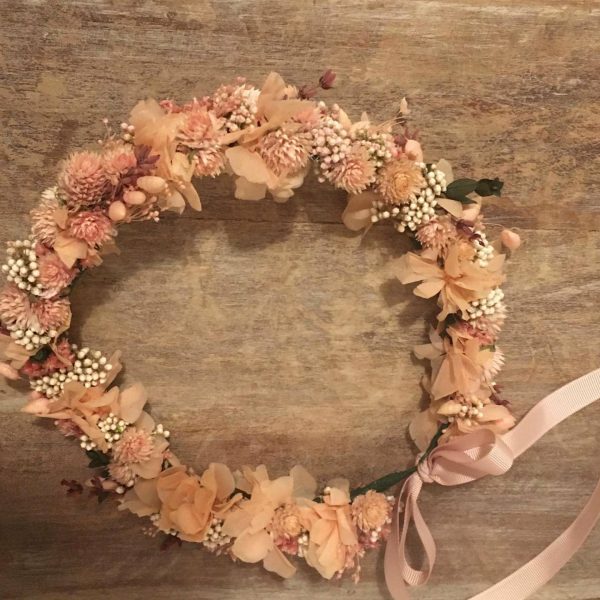 Corona de flor preservada personalizadas en los tonos que se desee