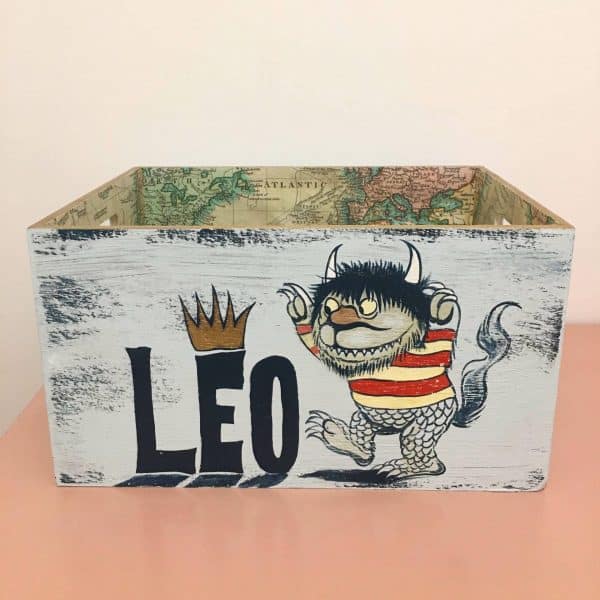 Cajas de madera personalizadas y pintadas a mano.