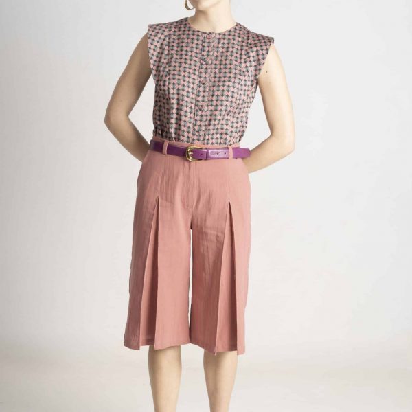 Pantalón Bermuda Ezra Rosa Antiguo