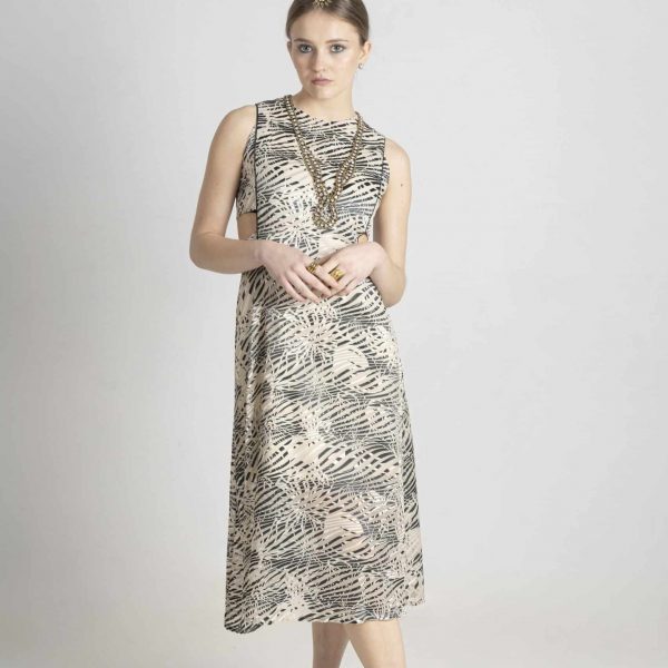 Vestido Elsie estampado cebra