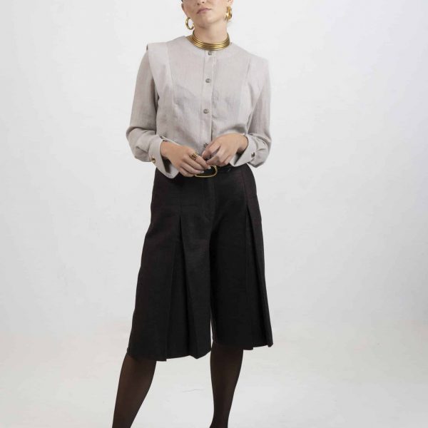 Pantalón Ezra  espiga negro antracita