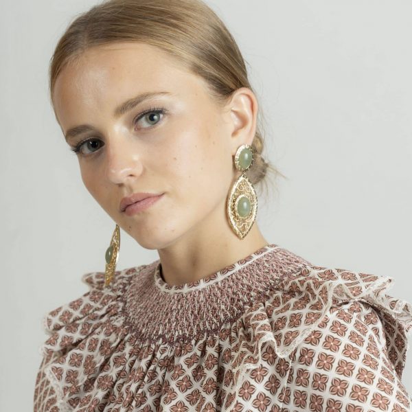 Cuello María mujer estampado geométrico floral C005