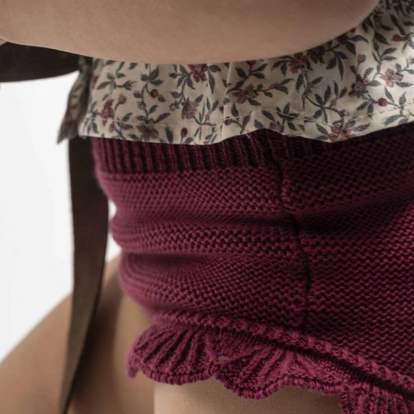 Braguitas de punto con volante rosa fresa