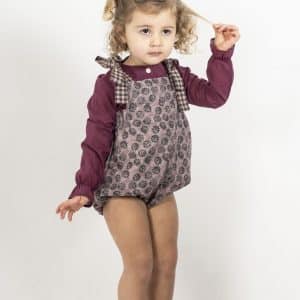 Ranita estampado flores negras