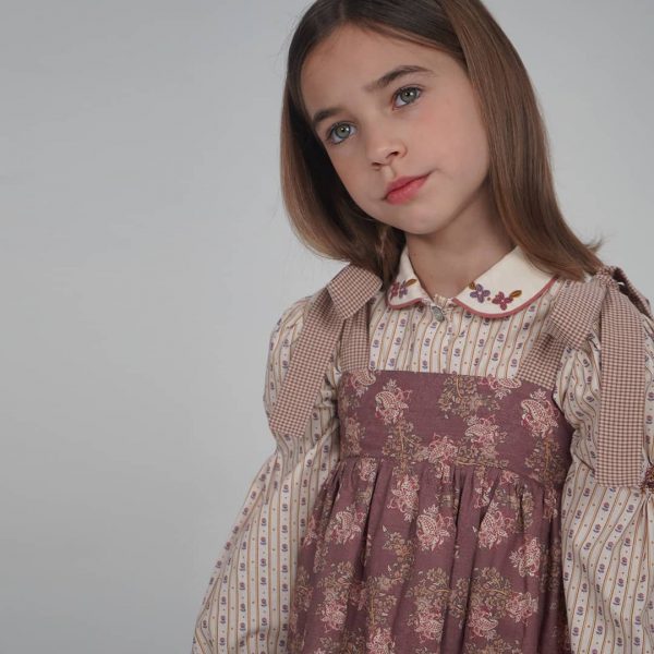 Pichi Maddie estampado paisley floral y tirante de vichy