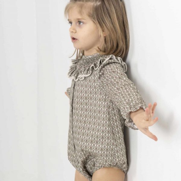 Ranita estampado geométrico verde