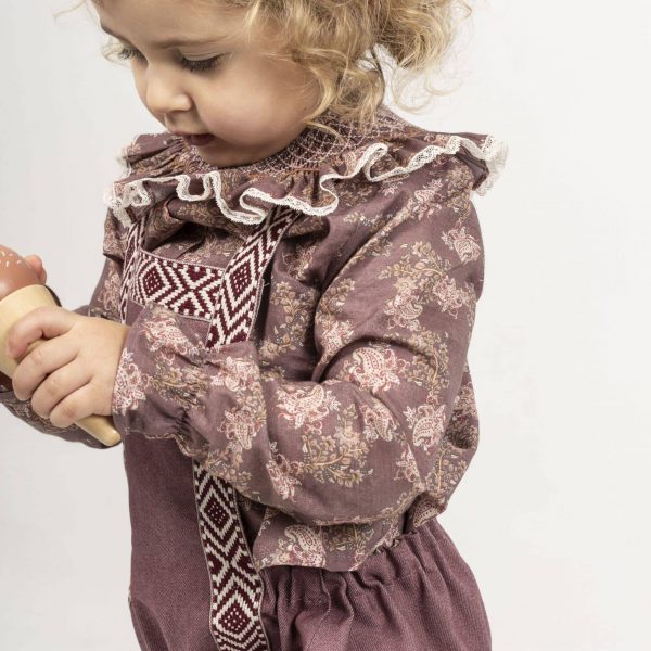 Ranita Cassandra vaquero granate cinta tribal