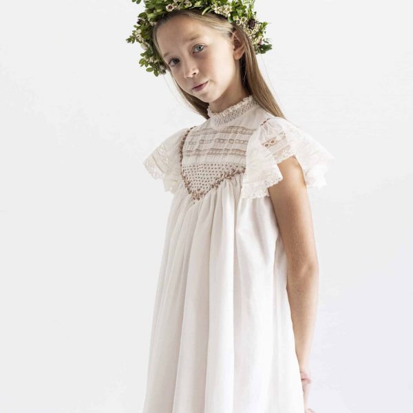 Vestido comunión 1 en seda-algodón
