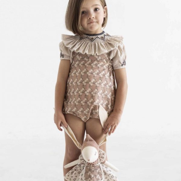 Ranita estampado floral romántico con tirantes en lazada