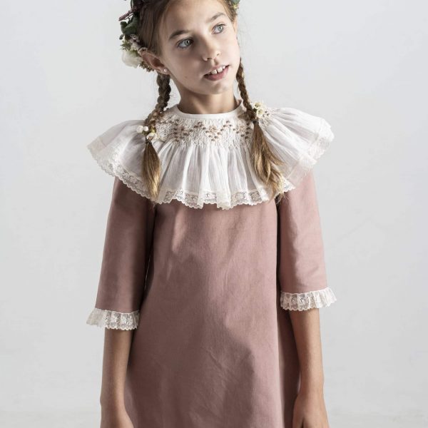 Vestido Chloe terciopelo rosa