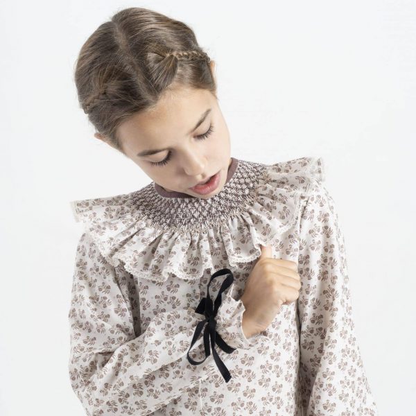 Camisa Cosette estampado floral marrón