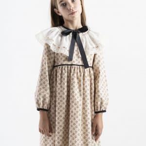 Vestido Sevilla floral marrón