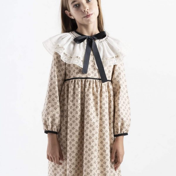 Vestido Sevilla floral marrón