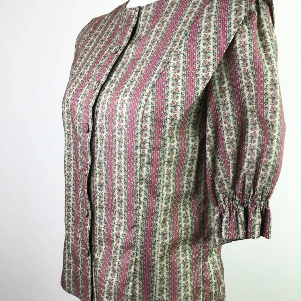 Camisa Daniella mujer estampado floral a rayas