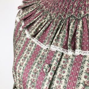 Cuello María mujer estampado floral a rayas