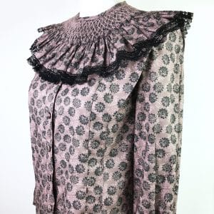 Cuello María mujer estampado geométrico floral negro