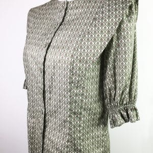 Camisa Daniella mujer estampado geométrico verde